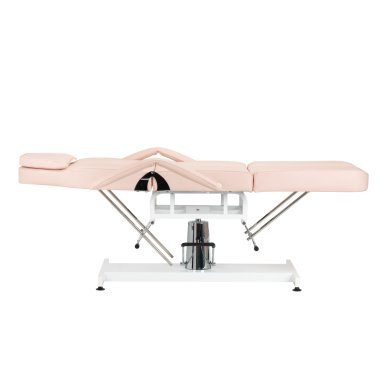 Hydraulische behandelstoel Basic 210 roze voor salon, praktijk en behandelruimte met comfortabele ergonomische ondersteuning