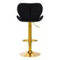 Professionele fluwelen barstoel 4Rico QS-B15 met verstelbare hoogte voor salon, praktijk en behandelruimte Professionele fluwelen barstoel 4Rico QS-B15 met verstelbare hoogte voor salon, praktijk en behandelruimte