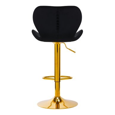 Professionele fluwelen barstoel 4Rico QS-B15 met verstelbare hoogte voor salon, praktijk en behandelruimte