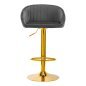 Barstoel van grijs fluweel 4RICO QS-B16G met verstelbare hoogte en ergonomische zitting voor professioneel salongebruik Barstoel van grijs fluweel 4RICO QS-B16G met verstelbare hoogte en ergonomische zitting voor professioneel salongebruik