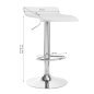 Professionele witte barstoel 4RICO QS-B08 voor salon, praktijk en behandelruimte met comfortabel werkcomfort Professionele witte barstoel 4RICO QS-B08 voor salon, praktijk en behandelruimte met comfortabel werkcomfort