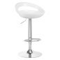 Witte barkruk 4Rico QS-B01 voor professioneel salonmeubilair, comfortabel zitten en een verzorgde werkplek voor dagelijks