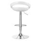 Witte barkruk 4Rico QS-B01 voor professioneel salonmeubilair, comfortabel zitten en een verzorgde werkplek voor dagelijks