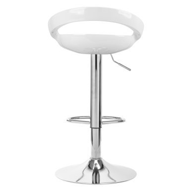 Witte barkruk 4Rico QS-B01 voor professioneel salonmeubilair, comfortabel zitten en een verzorgde werkplek voor dagelijks