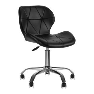 Professionele cosmetische salonkruk QS-06 zwart voor comfortabel en ergonomisch werken bij professioneel salonwerk