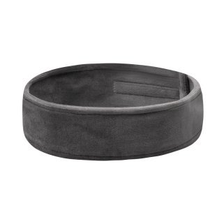 Cosmetische velours hoofdband grijs voor professioneel salonwerk, cosmetische behandelingen en hygiënische werkorganisatie