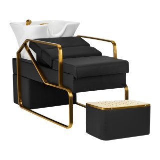 Friseur-Waschplatz schwarz-gold Gabbiano Emma