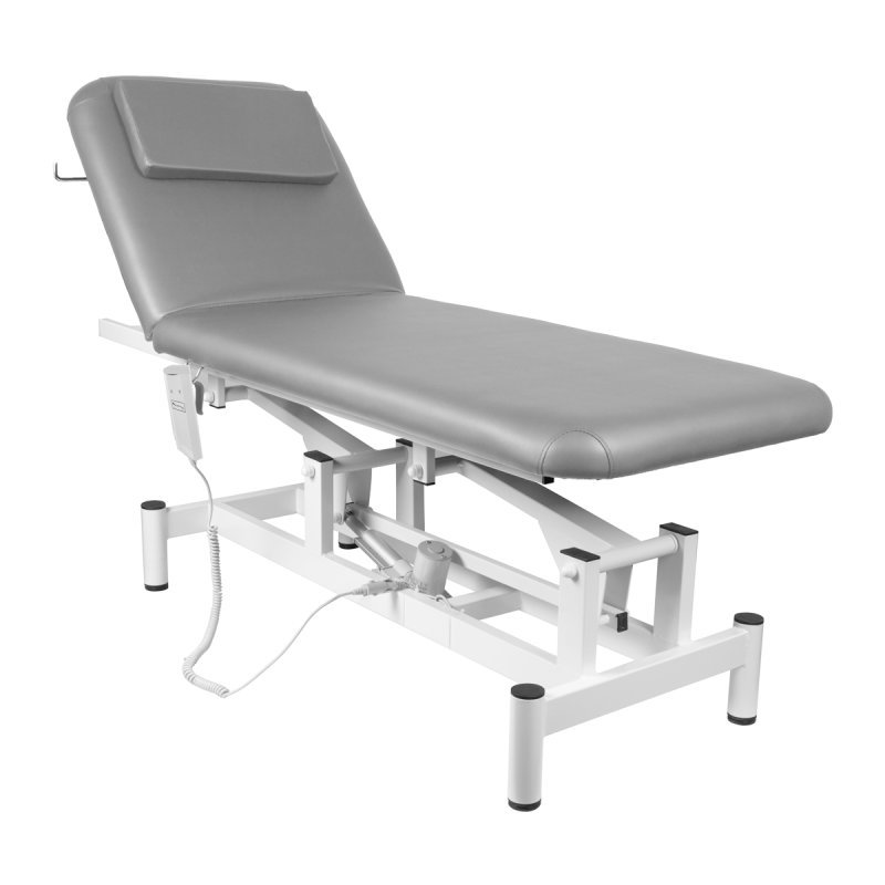 Elektrische massagetafel Sillon 079 grijs met 1 motor voor professioneel gebruik, saloncomfort en ergonomisch werken