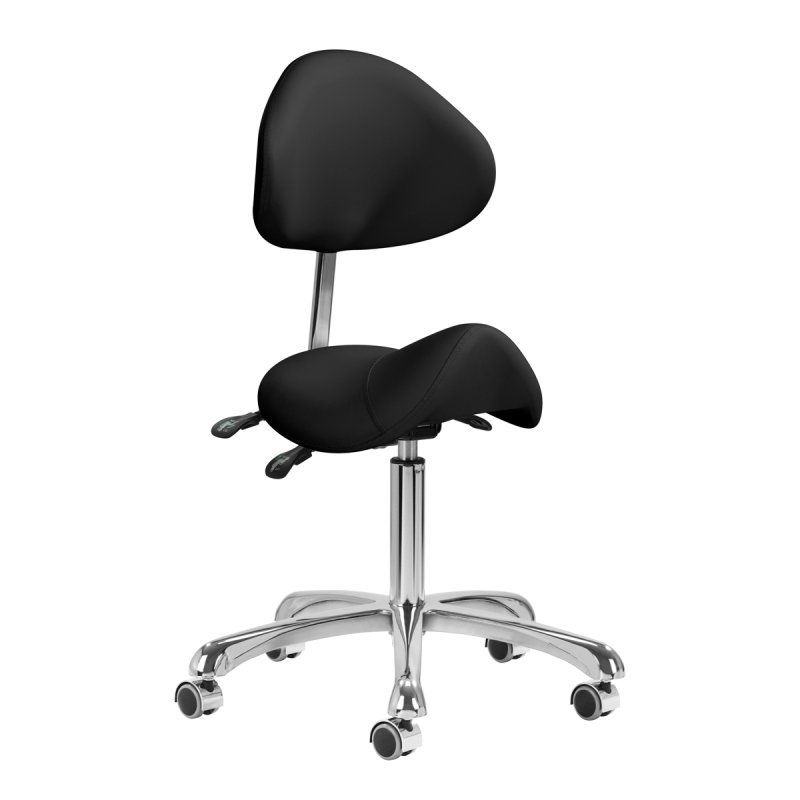Cosmetische kruk Giovanni 1004 zwart voor professioneel salonmeubilair en comfortabel dagelijks gebruik in de salon