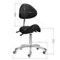 COSMETIC STOOL 1004 GIOVANNI BLACK