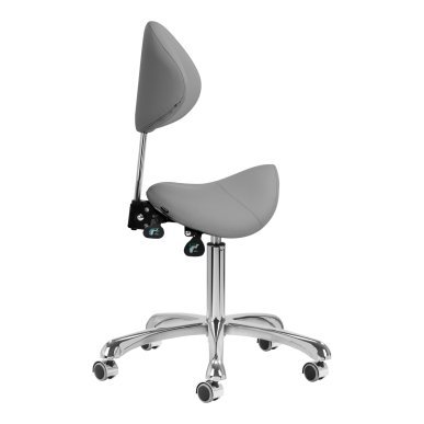 Professionele cosmetische kruk Giovanni 1004 grijs voor comfortabel salonmeubilair en dagelijks gebruik in de salon