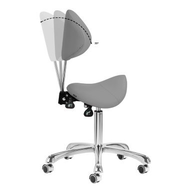 Professionele cosmetische kruk Giovanni 1004 grijs voor comfortabel salonmeubilair en dagelijks gebruik in de salon