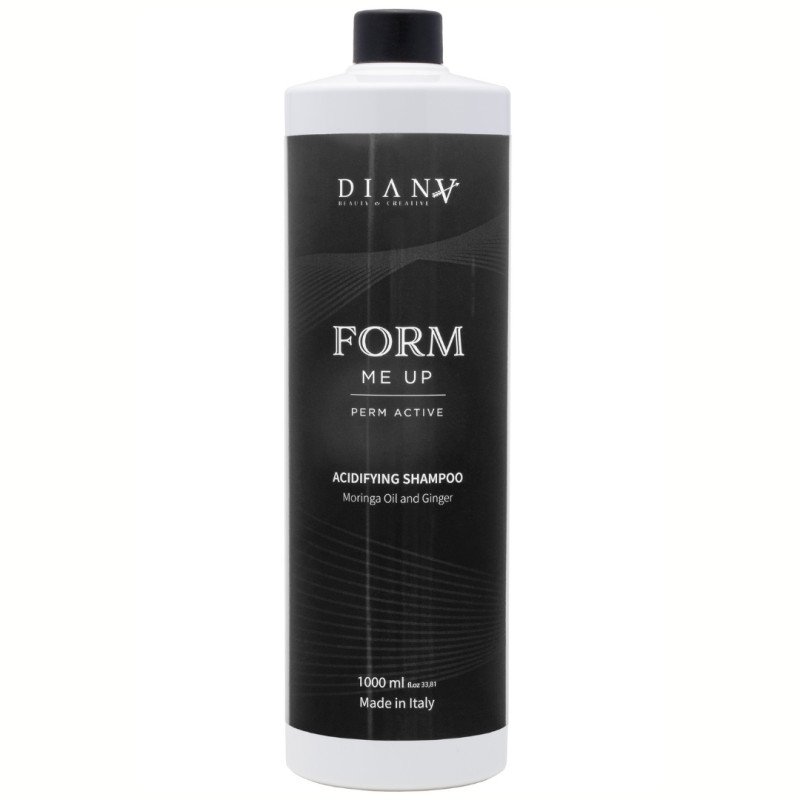 Verzurende shampoo Form Me Up Perm Active 1000ml voor krullend haar na permanent met moringa-olie, gember en glans