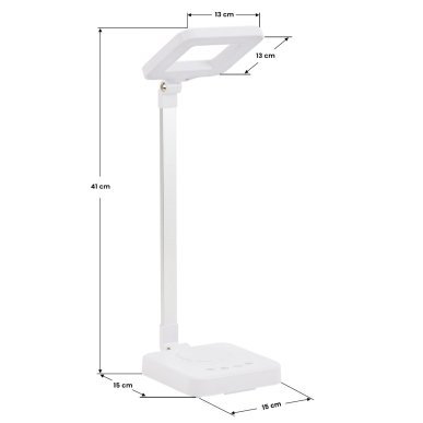 Bureaulamp Elegante LED Square 804 voor professionele beauty-, nagel- en cosmetische behandelingen met helder werklicht