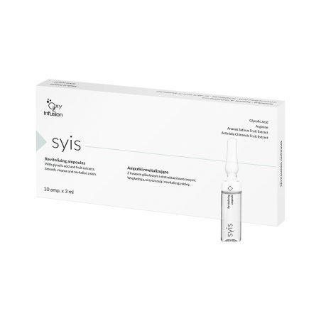 Revitaliserende ampullen SYIS 10 x 3 ml voor professionele gezichtsverzorging en verzorgende salonbehandelingen