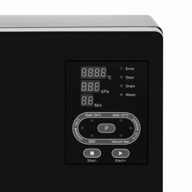 Klasse B-autoclaaf Lafomed LFSS08AA LED Standard Line 8 L zwart met printer voor professionele instrumentsterilisatie