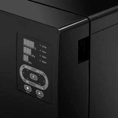 Klasse B-autoclaaf Lafomed LFSS08AA LED Standard Line 8 L zwart met printer voor professionele instrumentsterilisatie