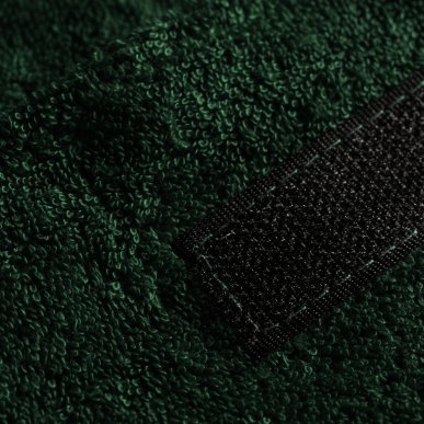 Badstof cosmetische hoofdband flessengroen voor professioneel salonwerk, hygiëne en comfortabel gebruik tijdens behandelingen