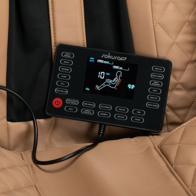 Professionele massagestoel Sakura Standard 801 bruin met compressiemassage voor wellness in salon en praktijk