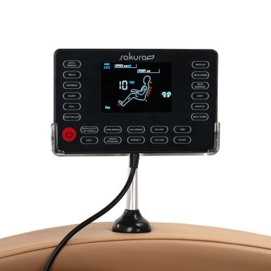 Professionele massagestoel Sakura Standard 801 bruin met compressiemassage voor wellness in salon en praktijk