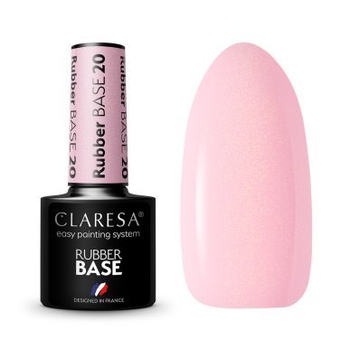 Hybride rubber base 20 Claresa voor manicure, pedicure en hybride nagelstyling in de professionele salonpraktijk