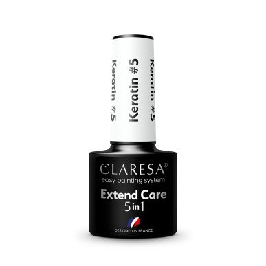 Hybride nagelbase Extend Care 5 in 1 Keratin Claresa 5 g voor manicure, pedicure en professionele nagelstyling