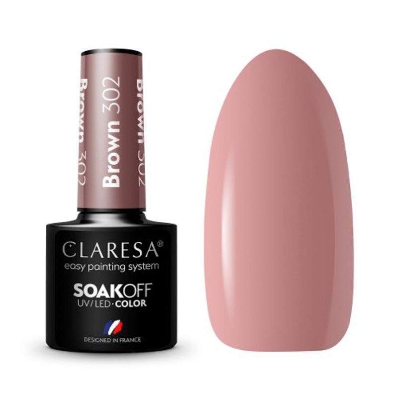 Bruine gellak Claresa 304 5 g voor manicure, pedicure en professionele nagelstyling thuis, glans tot 3 weken Bruine gellak Claresa 304 5 g voor manicure, pedicure en professionele nagelstyling thuis, glans tot 3 weken