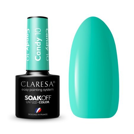 Gellak Candy 10 Claresa 5 g voor manicure en pedicure met intense glans, duurzame kleur en professionele nagelstyling