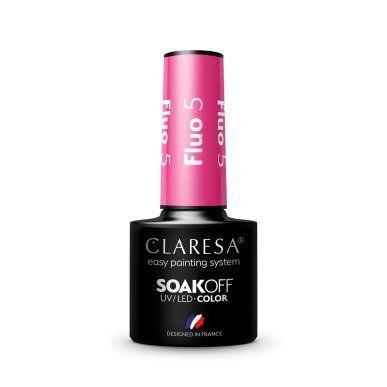 Gellak Claresa Fluo 5 5 g voor professionele manicure, pedicure, nagelstyling en opvallende neonlooks thuis
