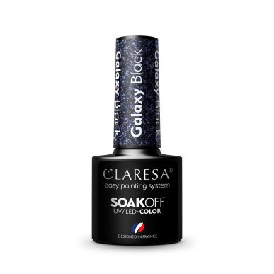 Gellak Galaxy Black Claresa 5 g voor manicure en pedicure met glans, duurzame kleur en professionele nagelstyling